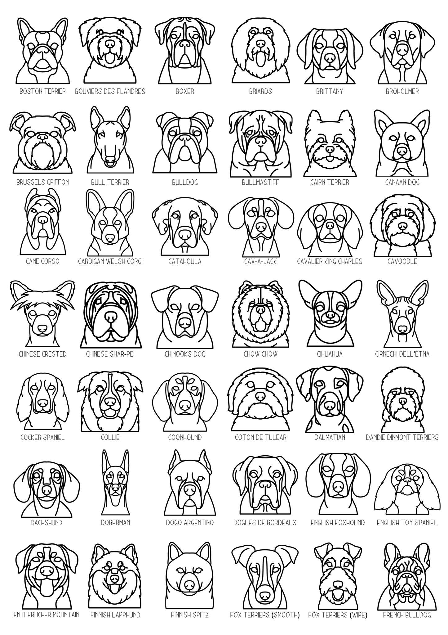 Dog Breed Mandala with Personalisation | 188 breeds available