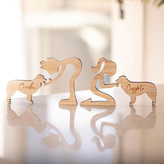 Miniature Dog/Cat and Parent Sculptures