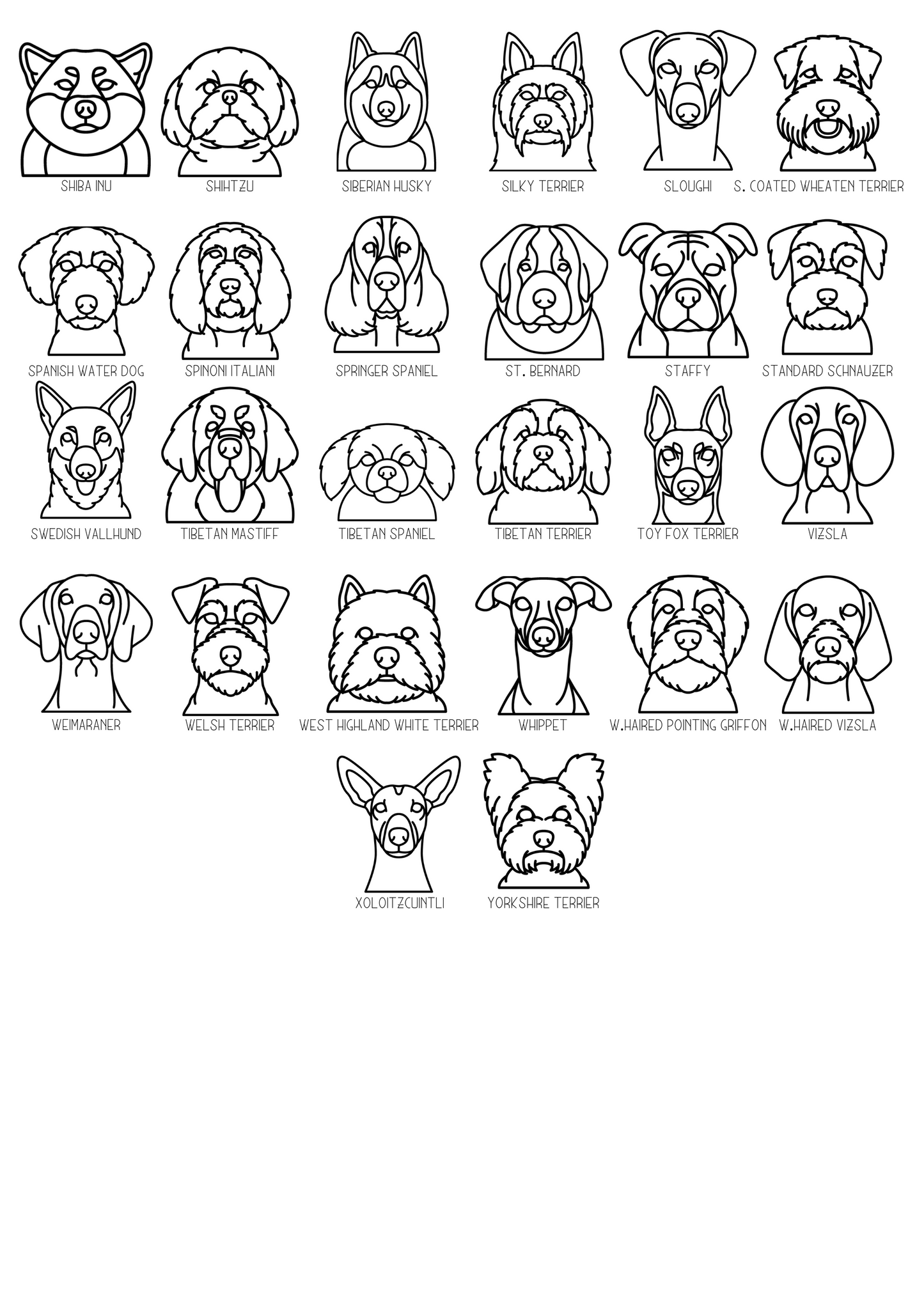 Dog Breed Mandala with Personalisation | 188 breeds available